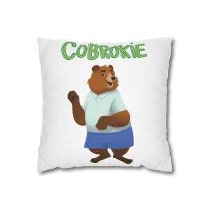 Cobrokie Bear Decorative Pillowcase – Cute Cartoon Bear Accent Cushion Cover
