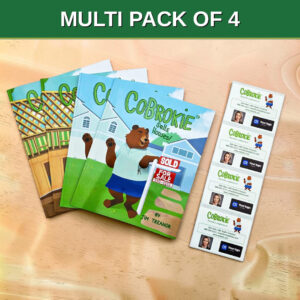Cobrokie book and custom sticker 4 pack